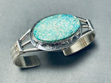 Dry Lakebed Turquoise Vintage Navajo Sterling Silver Bracelet-Nativo Arts