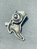 One Of A Kind Native American Navajo Carico Lake Turquoise Sterling Silver Cowboy Boot Tie Tack-Nativo Arts