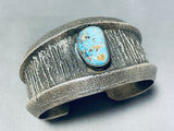 137 Grams Vintage Native American Navajo #8 Turquoise Sterling Silver Bracelet-Nativo Arts