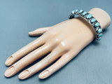 Important Tony Aguilar Sr Vintage Santo Domingo Sterling Silver Bracelet-Nativo Arts