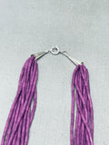 Fab Native American Navajo Sugulite Heishi Native American Navajo Sterling Silver Necklace-Nativo Arts