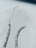 Important Vintage Native American Navajo Toad Sterling Silver Turquoise Necklace-Nativo Arts