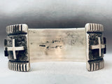 Crosses Of Sterling Vintage Native American Navajo Silver Bracelet Cuff-Nativo Arts