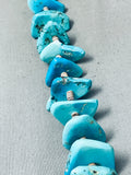 Exquisite 176 Grams Native American Navajo Heishi Kingman Turquoise Sterling Silver Necklace-Nativo Arts
