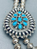 One Of The Most Fab Vintage Native American Navajo Turquoise Sterling Silver Necklace-Nativo Arts