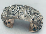 Dak Willie Most Unique Vintage Native American Navajo Sterling Silver Bracelet-Nativo Arts