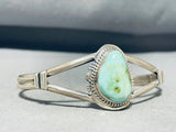 Exceptional Native American Navajo Signed Sonoran Turquoise Sterling Silver Bracelet-Nativo Arts