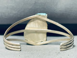 Mind Boggling Turquoise Horse Vintage Sterling Silver Inlay Bracelet Cuff-Nativo Arts