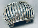 Native American Navajo Basket Protruding Native American Navajo Sterling Silver Bracelet Cuff-Nativo Arts