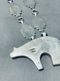 The Best Vintage Native American Navajo Bear Sterling Silver Concho Necklace-Nativo Arts