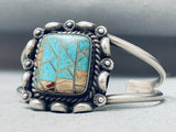 One Of The Coolest Vintage Native American Navajo Turquoise Inlay Sterling Silver Bracelet-Nativo Arts
