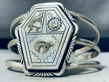 Important Sacred Bear Vintage Native American Navajo Sterlin Gsilver Gold Bracelet-Nativo Arts