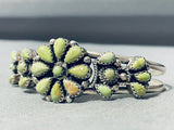 Incredible Vintage Native American Navajo Royston Turquoise Sterling Silver Flower Bracelet-Nativo Arts