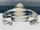 Tan Soil Agate Vintage Native American Navajo Sterling Silver Bracelet Cuff-Nativo Arts
