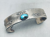 Mario Chavez Vintage Native American Navajo Naja Sterling Silver Turquoise Bracelet-Nativo Arts