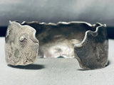 Stars Of The Sky Vintage Hand Tooled Sterling Silver Bracelet Cuff-Nativo Arts