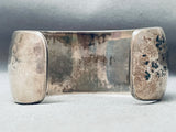 6 Inch Wrist Vintage Native American Navajo Gaspeite Sterling Silver Bracelet Cuff-Nativo Arts
