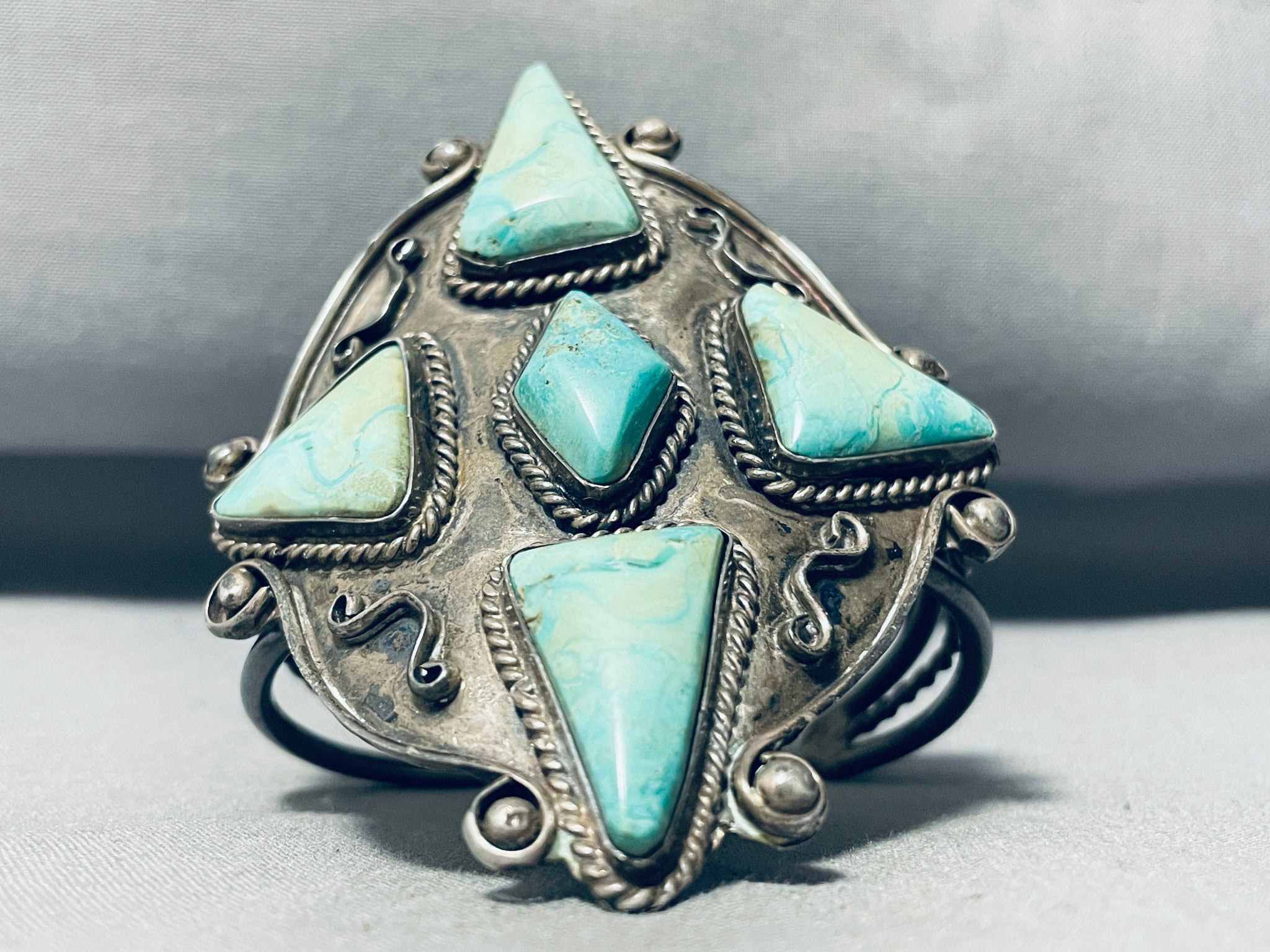 One Of The Best Ever Vintage Native American Navajo Turquoise Star