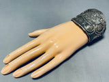 One Of The Most Unique Vintage Native American Navajo Sterling Silver Bracelet-Nativo Arts