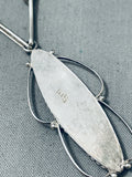 Fab Vintage Native American Zuni Sleeping Beauty Turquoise Sterling Silver Necklace-Nativo Arts