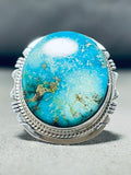 Incredible Vintage Native American Navajo Royston Turquoise Sterling Silver Ring-Nativo Arts
