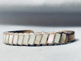 Cute Very Old Vintage Native American Navajo Mother-of-pearl Sterling Silver Bracelet