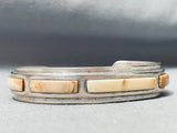 Special White Stone Vintage Native American Navajo 6 Inch Wrist Sterling Silver Bracelet-Nativo Arts