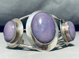 Phosphosiderite!! Best Vintage Native American Navajo Sterling Silver Bracelet Cuff-Nativo Arts