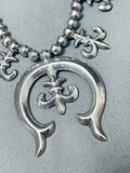 Astonishing Vintage Native American Navajo Handmade Sterling Silver Necklace-Nativo Arts