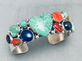 I Love Turquoise Ben Piaso Vintage Native American Navajo Sterling Silver Bracelet-Nativo Arts