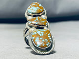 The Best Vintage Native American Navajo #8 Turquoise Sterling Silver Ring Wow!-Nativo Arts