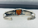 Heart Of Ancient Tree Sap Vintage Native American Navajo Sterling Silver Bracelet-Nativo Arts