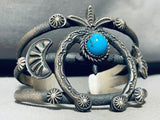 Native American Naja Cuff Bracelet!! Rare Vintage Turquoise Sterling Silver Cuff-Nativo Arts