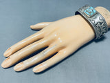 Snake &animal Vintage Native American Navajo Spiderweb Turquoise Sterling Silver Bracelet-Nativo Arts