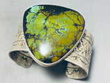 Magnificent Native American Navajo Frogskin Turquoise Sterling Silver Bracelet-Nativo Arts