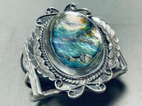 One Of The Best Vintage Native American Navajo Abalone Shell Sterling Silver Bracelet-Nativo Arts
