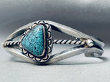 Quality Spiderweb Turquoise Vintage Native American Navajo Sterling Silver Bracelet-Nativo Arts