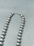 Design On Beads Vintage Native American Navajo Turquoise Sterling Silver Squash Blossom Necklace
