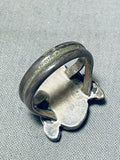 Superior Vintage Native American Navajo Carico Lake Turquoise Sterling Silver Ring-Nativo Arts