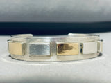 One Of The Best Vintage Two Toned Sterling Silver Gold Bracelet-Nativo Arts