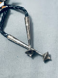 Vintage Native American Navajo Sleeping Beauty Turquoise Sterling Silver Bolo
