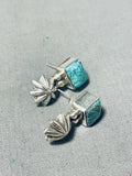 Carlyn Apachito Native American Navajo Red Mountain Turquoise Sterling Silver Earrings-Nativo Arts