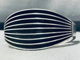 One Of The Coolest Vintage Native American Navajo Shadow Sterling Silver Bracelet-Nativo Arts