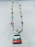 Vintage Native American Santo Domingo Heishi Turquoise Sterling Silver Necklace-Nativo Arts