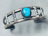 Handmade By Native American Navajo Artist Nan Yazzie Bisbee Turquoise Sterling Silver Bracelet-Nativo Arts