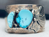 Important Charlie Peshlakai Turquoise Sterling Silver Vintage Bracelet-Nativo Arts