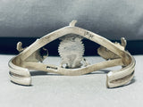 Detailed Native American Navajo Sterling Silver Toad Bracelet-Nativo Arts