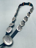Super Detailed Vintage Native American Navajo Intricate Sterling Silver Concho Belt-Nativo Arts