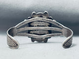Early Century Vintage Native American Navajo Petrified Wood Sterling Silver Bracelet-Nativo Arts
