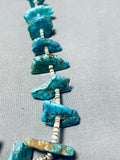 Rare Vintage Santo Domingo Turquoise Slabs Heishi Necklace-Nativo Arts
